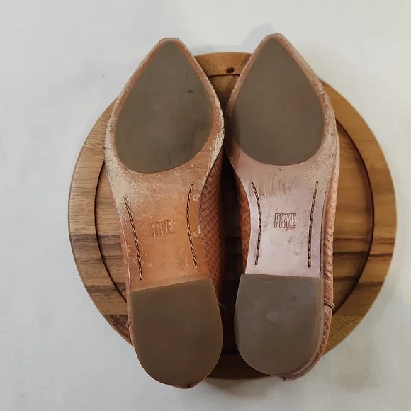 Frye Kenzie Venetian Brownish Orange Flats Size 6.5 - Picture 7 of 7